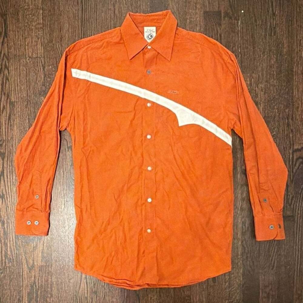 G-Unit Orange Heavyweight Construction Western Button-Down Shirt